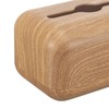 Tissue Box Cover Wood Grain Easy Refill Rectangular Stylish Elegant