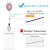 Retractable Key Ring with ID Card Holder, 3 Pieces Lanyard