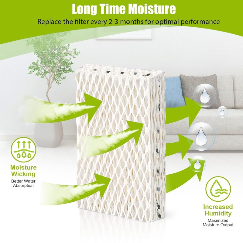 WXFANA 4 Pack WF813 Humidifier Filters Wick Replacement Compatible with