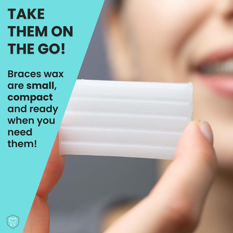 Braces Wax, 50 Orthodontic Strips & Cases (Mint) - 10