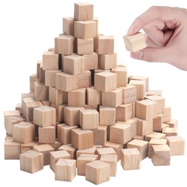 QINGYIWL Pack of 2000 Wooden Cubes, 20 mm Wooden Blocks for Crafts, Blank Wooden Blocks, Natural Wooden Blocks, Wooden Blocks, Wooden Blocks, Square Wooden Blocks, Craft Blocks for DIY Crafts