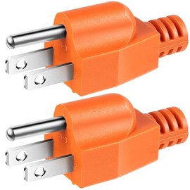 Dreyoo Enchufe de Conexión a Tierra Neutra para Generador Inversor Portátil Protector contra Sobretensiones con Enchufe de Puesta a Tierra para Generador con Neutro Flotante en RV(Naranja,2)
