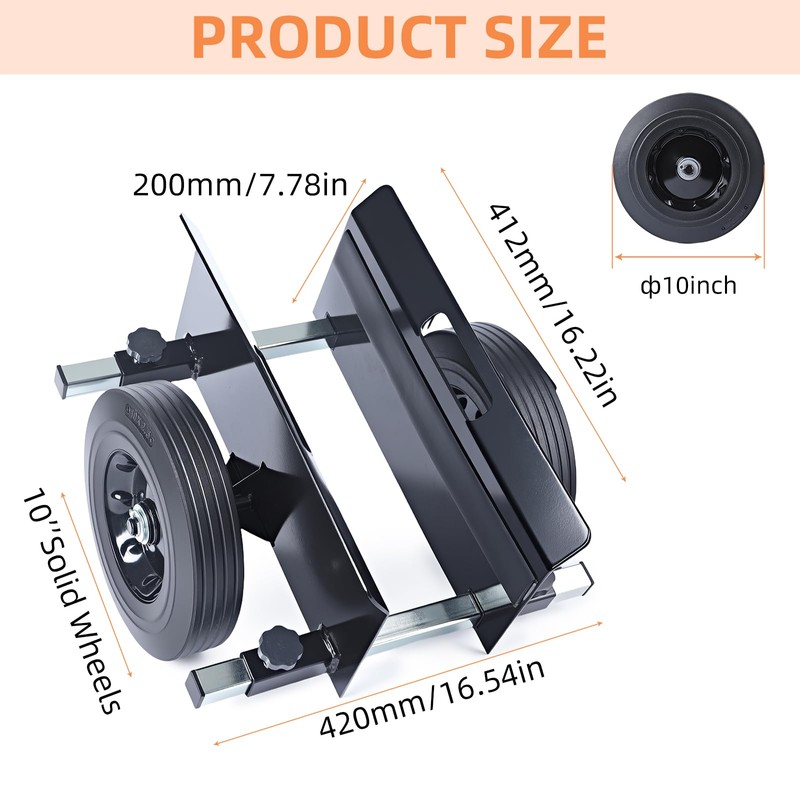 Heavy Duty Panel Dolly 1100LBS Capacity Door Cart with 10"