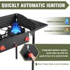 Bestfire 2 Burner Camping Stove with Windpanel& Side Shelves, Bag,