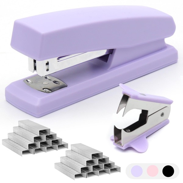 Purple Office Stapler, 25 Sheet Capacity with 2000 Staples and