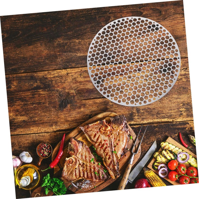 iplusmile Stainless Steel Round Grill Mesh BBQ Net for Outdoor