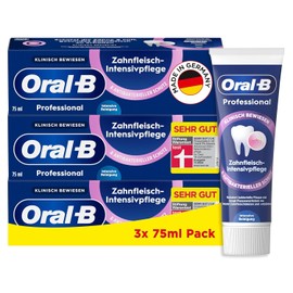 Oral-B Professional Gum Intensive Care and Antibacterial Protection Toothpaste – Test Grade Very Good at STIFTUNG WARENTEST – 3 x 75 ml