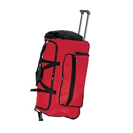 Preferred Nation Unisex-Adult Heavy Duty Outdoor Gear 2-Wheeled Travel Duffel, Red