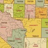 Texas Map Store Texas Zip Code and County Map Shows