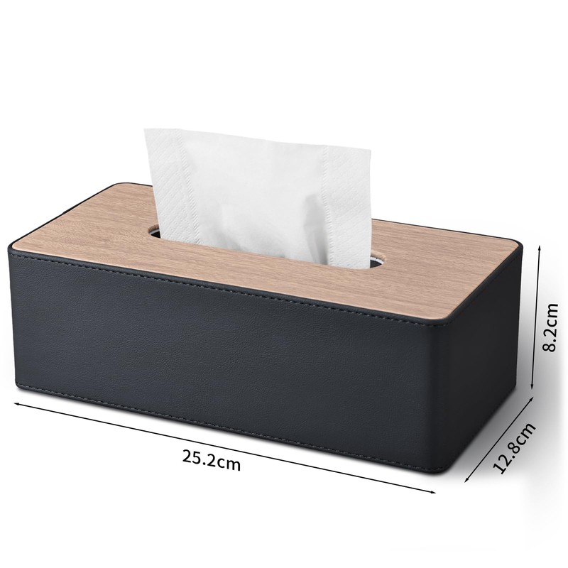 KINGFOM Tissue Case Modern Design Tissue Box Luxury PU Leather