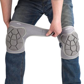 YKTSUJ Knee Pads for Adults, Women Men, Soft and Comfortable Foam Padded KneePads, Suitable for Gardening, Housework, Cleaning, Flooring and More, Gray, S