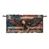 HDESDIS 1 Panel Retro Rustic USA Flag Valance for Windows,