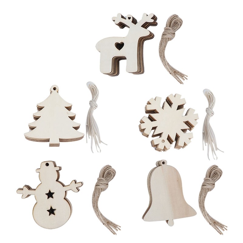 Innovative DIY Wooden Pendant Hanging Ornaments Crafts for Home Christmas