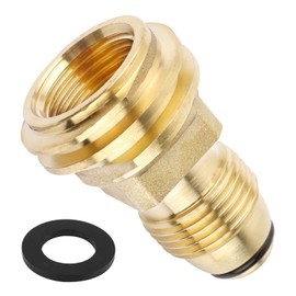 POL to QCC1 Propane Adapter, Brass Propane Tank Adapter Converts POL LP Tank Service Valve to QCC1 / Type1 Hose or Regulator - Old to New