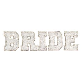 Bride Rhinestone Stickers – Self Adhesive Bling Letters for Bachelorette Party Decorations, Wedding Car, Bridal Shower, DIY Craft, Sparkly Bride Sign