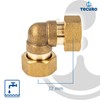 tecuro Angle 90°, union nut on both sides 3/4 inch