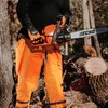 AYKRM Orange Chainsaw Chaps 8-layer Protective Apron Wrap Adjustable Chainsaw