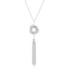 YALLNASL Long Tassel Pendant Necklace for Women Knot Disk Circle