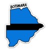 Squiddy Botswana Map with Flag - Vinyl Sticker Decal for Phone, Laptop, Water Bottle - 3"