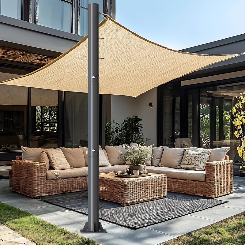 10ft Sun Shade Sail Pole 1 Pack - Outdoor Sunshade