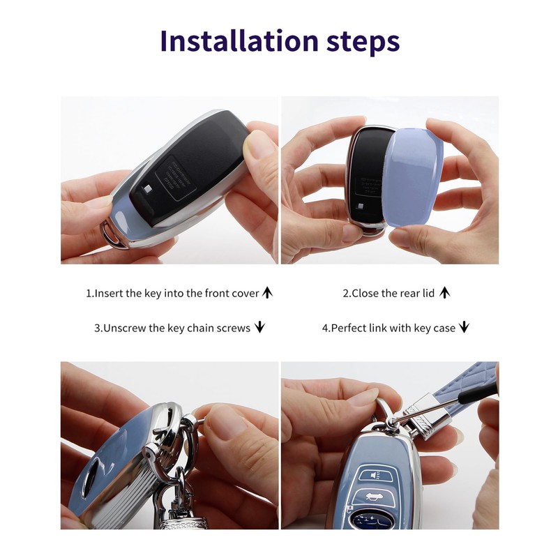 HAOYOUMEI Advanced Soft TPU 4-Buttons Key Cover is Compatible with