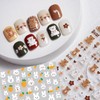 Owner Clan 4 Types of Cute Teddy Bear Character Nail Stickers / 네일아트 귀욤 곰돌이 케릭터 네일스티커 4종