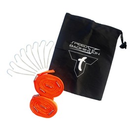 Talbot Torro Speed-Badminton Court Lines, Courtmarking 5,5 m x 5,5 m, in Blister, Neon-Orange, 490185