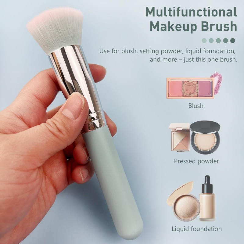 Premium Foundation Brush for Liquid Makeup, Flat Top Makeup Brush