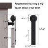 WINSOON 6FT Super Mini Barn Door Hardware Kit for Sliding