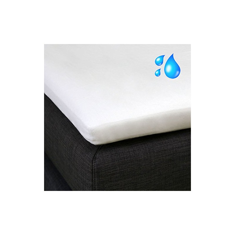 G BETTWARENSHOP Waterproof Topper Molleton Cover 180 x 200 cm