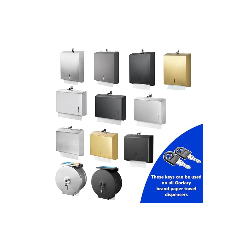 Gorlary Key Commercial-Grade Universal Dispenser Key for GORLARY Paper Towel