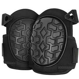 FREEKYROCK Gel Knee Pads for Work, Professional Knee Pads for Men Women with Soft Foam, Heavy Duty Cap, Adjustable Straps, Quick-Fasten Buckle for Construction, Gardening, Welding, Roofing, Cleaning