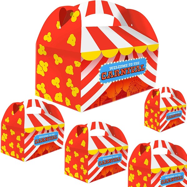 Adorox Set of 12 Carnival Treat Boxes Circus Party Goody Treat Boxes Party Favor Birthday Gifts Goodies