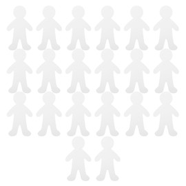 NUOBESTY 20Pcs Paperboard People Cutouts Blank Human Shapes for Kids DIY Craft School Art Projects Painting Drawing Stencils Classroom Decoration