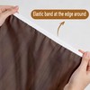 Wood Grain Fitted Oval Tablecloth, Elastic Edge Design, Polyester Material,