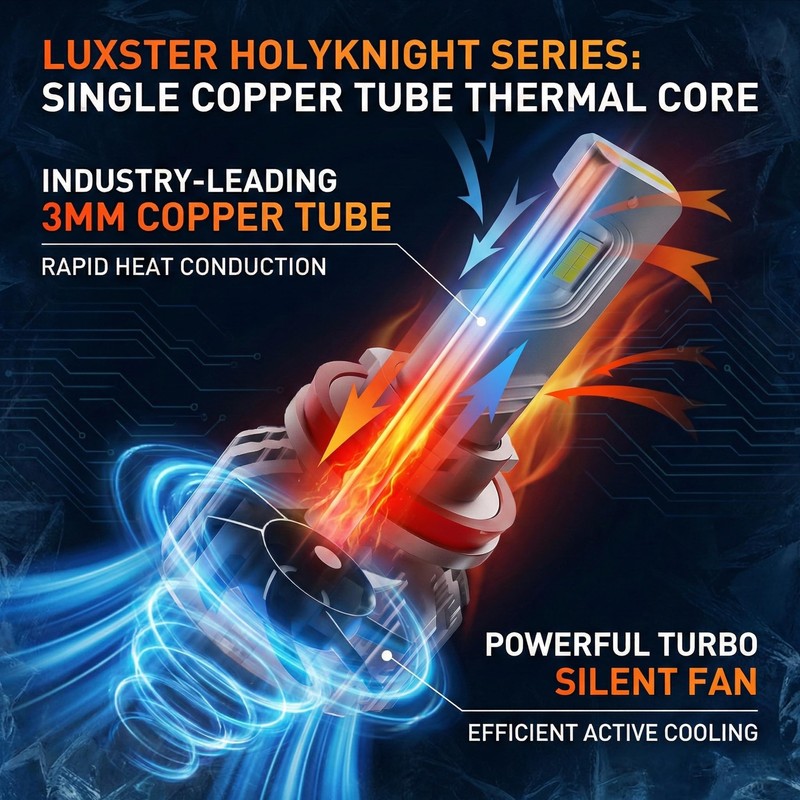 LUXSTER HolyKnight 9005 HB3 50000lm 55W LED Light Bulbs, 9145