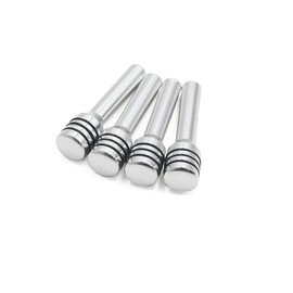uxcell 4 Pcs Silver Tone Metal Front Rear Door Lock Knob Cover Universal for Car Interior