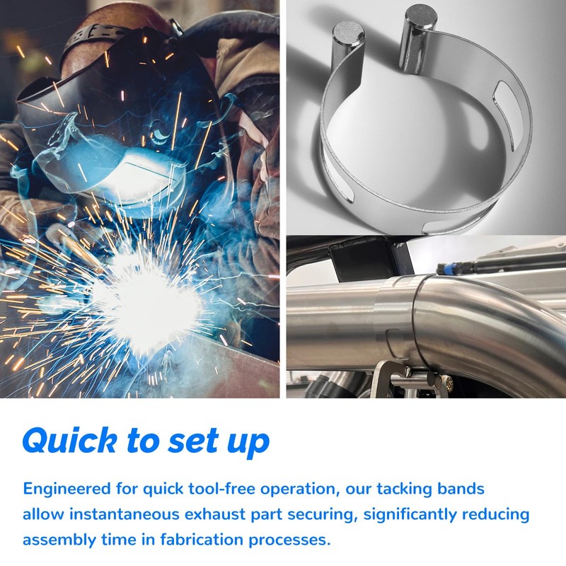 2" (50.8mm) Exhaust Tacking Band Clamp-On for Welding & Fabrication