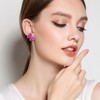 Hot Pink Earring for Women Sparkly Rhinestone Drop Earrings for