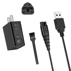 5V USB Fast Wall Charger for Freebird Head Shaver Shaving Kit, Replacement Charger Cord Compatible with FlexSeries Electric Head Hair Shaver Razor with Cleaning Brush