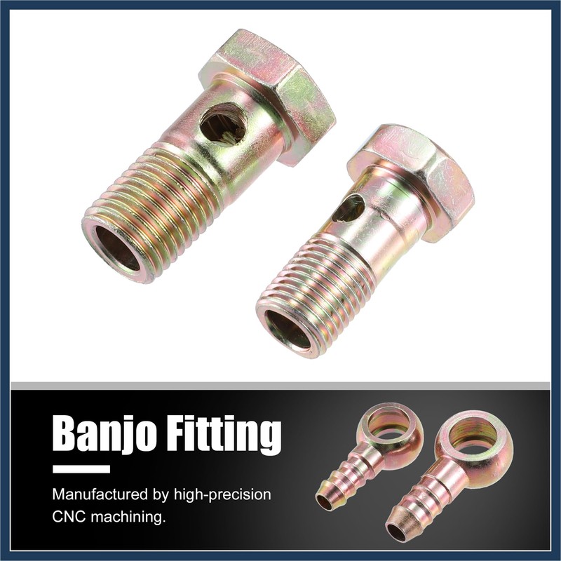 INFINAUTO 2 Set 12mm 14mm Banjo Hose Barb Bolt Fittings