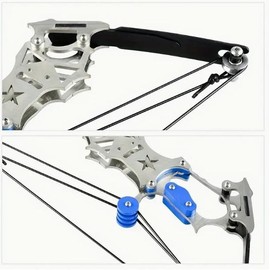 Mini Compound Bow Toy Kit - Stainless Steel, Ambidextrous Design for Outdoor Fun & Practice - Includes 10 Arrows & Target
