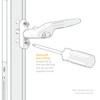 White Yale UPVC Window Handle Inline Double Glazing Universal Key
