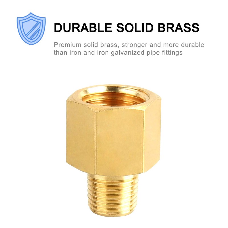 SUNGATOR Brass Pipe Fitting, Adapter, 1/8" Male Pipe x 1/4"