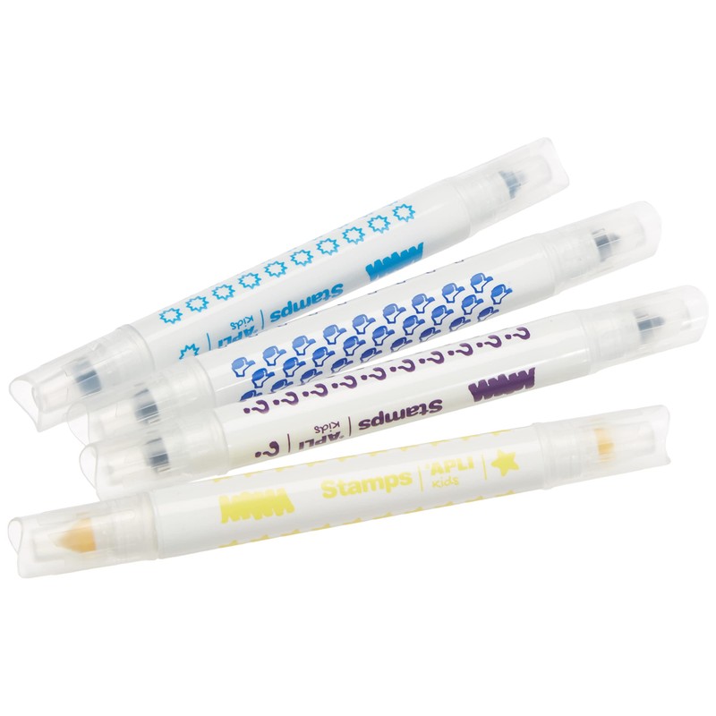 APLI Kids 16807 Felt Tip Pens, Stamps, Pack of 10,