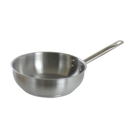 Commichef Plus Superior Blend Stainless Steel Sauté Pan without Lid, Strong Corrosion Resistance, 16cm