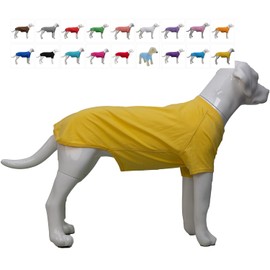 Lovelonglong Pet Clothing Dog Costumes Basic Blank T-Shirt Tee Shirts for Small Dogs Yellow M