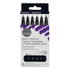 Daler-Rowney Simply Black Fineliners Set, 6 Pens, Ilustration, Drawing, Water-Resistant,