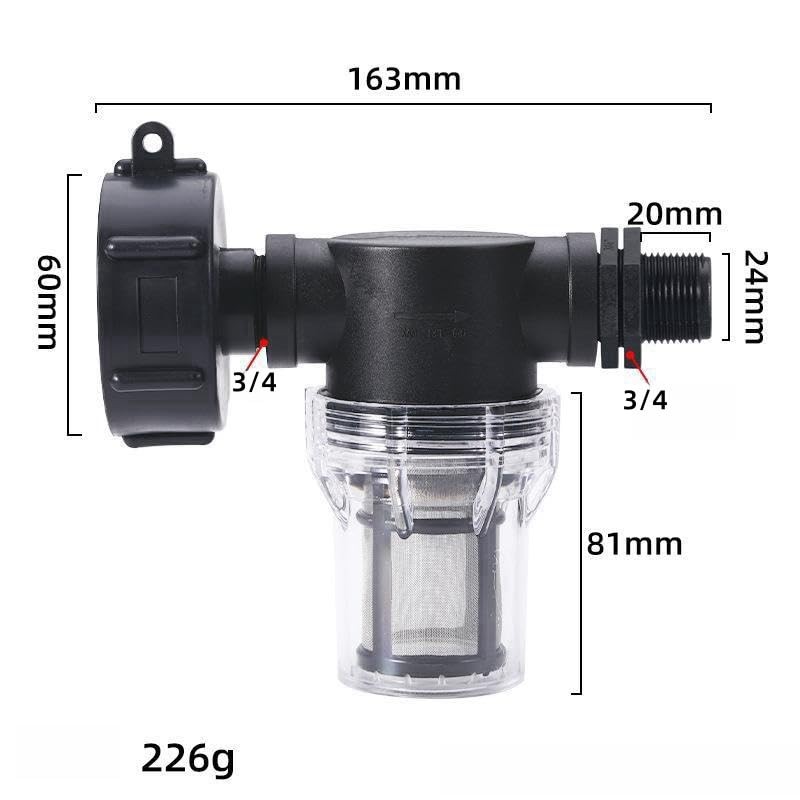 Rainwater Collector - 1000L Tap with Filter and Adapter S60x6