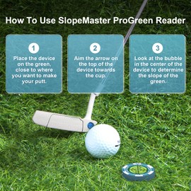 Yobbai SlopeVision Pro Golf Green Reader with Hat Clip, Horizontal Bubble Level & Golf Ball Marker – High Precision Green Reading Aid, Ideal Golf Gift for Men & Women